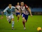 Hugo Mallo and Saul Niguez in action during the game between Celta Vigo and Atletico Madrid on January 10, 2016
