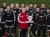 Sheffield United boss Nigel Adkins poses with his Manager of the Month award for December 2015