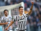 Paulo Dybala scores during the game between Juventus and Hellas Verona on January 6, 2016