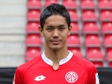 Mainz's Yoshinori Muto poses for his team photo on July 12, 2015