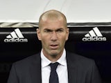 Zinedine Zidane appears prior to the game between Real Madrid and Deportivo La Coruna on January 9, 2016