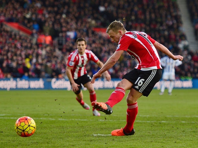 James Ward-Prowse of Southampton converts the penalty to score his team's second goal during the Barclays Premier League match between Southampton and West Bromwich Albion at St. Mary's Stadium on January 16, 2016