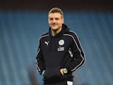 Jamie 'walks on water' Vardy shows off some bling prior to the game between Aston Villa and Leicester on January 16, 2016