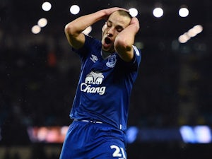Leon Osman reacts during the game between Man City and Everton on January 13, 2016