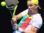 Rafael Nadal practises prior to the Australian Open on January 17, 2016