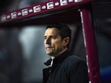 Remi Garde looks on prior to the Premier League match between Aston Villa and Crystal Palace at Villa Park on January 12, 2016 
