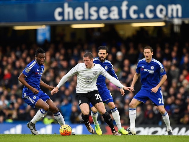 Ross Barkley in action during the game between Chelsea and Everton on January 16, 2016