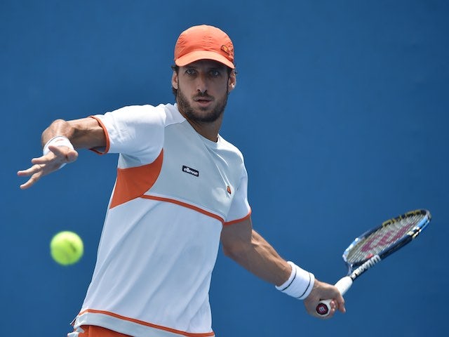 Feliciano Lopez in action on day two of the Australian Open on January 19, 2016