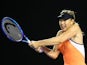 Maria Sharapova in action against Lauren Davis during day five of the 2016 Australian Open at Melbourne Park on January 22, 2016