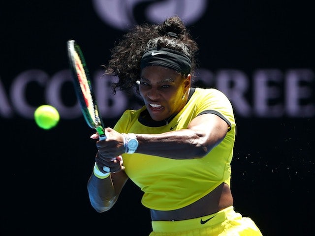 Serena Williams in action on day three of the Australian Open on January 20, 2016