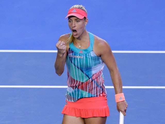 Angelique Kerber during the women's Australian Open final on January 30, 2016