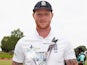Ben Stokes poses with his 'Man of the Series' trophy after the final Test between South Africa and England on January 26, 2016