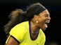 Serena Williams during the women's Australian Open final on January 30, 2016