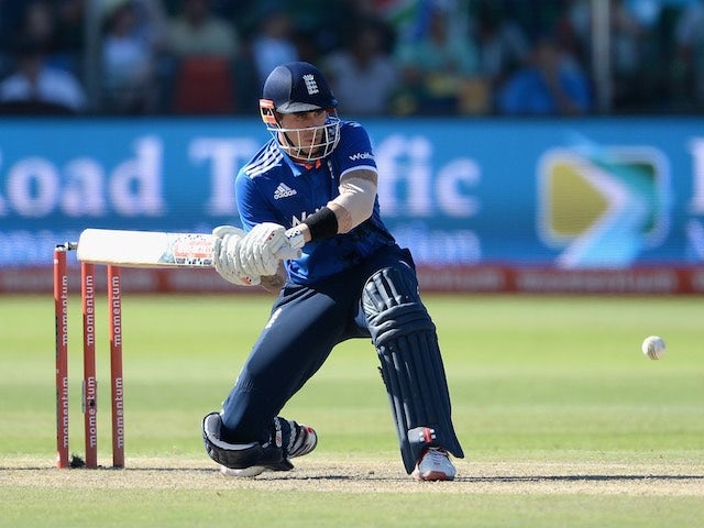 Alex Hales in action with the bat during the second ODI between South Africa and England on February 6, 2016