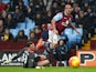 Gabriel Agbonlahor scores the second during the Premier League game between Aston Villa and Norwich City on February 6, 2016