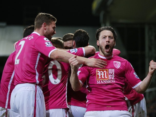 Harry Arter celebrates during the Premier League game between Crystal Palace and Bournemouth on February 2, 2016