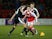 Nick Haughton and Conor Hourihane in action during the League Trophy semi-final between Fleetwood Town and Barnsley on February 4, 2016