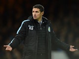 Remi Garde is perpetually baffled during the Premier League game between West Ham and Aston Villa on February 2, 2016
