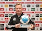 Ronald Koeman poses with his manager of the month award for January 2016