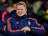 Ronald Koeman gets ready for battle ahead of the Premier League game between Southampton and West Ham United on February 6, 2016