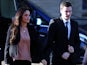 Adam Johnson and girlfriend Stacey Flounders arrive at court on February 10, 2016