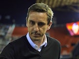 Gary 'To me, to you' Neville appears ahead of the La Liga game between Valencia and Espanyol on February 13, 2016