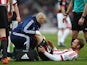 Jan Kirchhoff receives treatment during the Premier League game between Sunderland and Manchester United on February 13, 2016