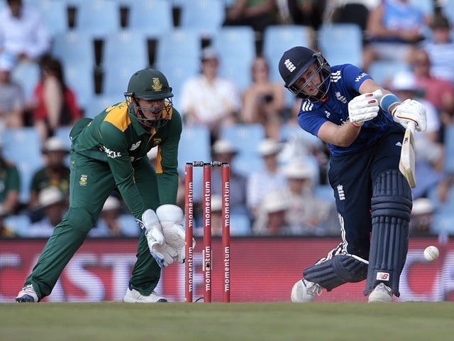 Joe Root in action during the third one-day international match between England and South Africa on February 9, 2016