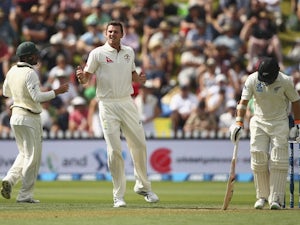 Burns and Denly steady ship for England after Hazlewood takes early wickets