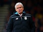 Mark Hughes pulls faces during the Premier League game between Bournemouth and Stoke City on February 13, 2016