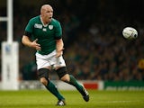 Ireland captain Paul O' Connell in action during the 2015 Rugby World Cup Pool D match against France on October 11, 2015