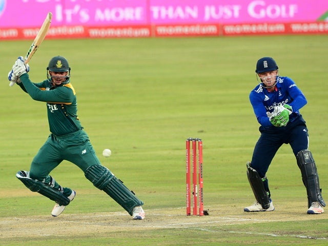 Quinton de Kock in action during the third ODI between South Africa and England on February 09, 2016