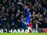 Willian celebrates scoring during the Premier League game between Chelsea and Newcastle United on February 13, 2016