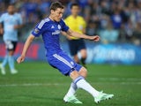 Andreas Christensen of Chelsea shoots at goal during a friendly match against Sydney FC on June 2, 2015