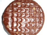 A chocolate digestive biscuit, pictured on February 20, 2016