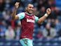 Dimitri Payet celebrates scoring during the FA Cup game between Blackburn Rovers and West Ham United on February 20, 2016