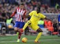 Eric Bailly and Antoine Griezmann in action during the La Liga game between Atletico Madrid and Villarreal on February 20, 2016