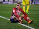 Fernando Torres curses a missed chance during the La Liga game between Atletico Madrid and Villarreal on February 20, 2016