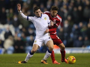 Lewis Cook and Gaston Ramirez in action during the Championship game between Leeds United and Middlesbrough on February 15, 2016