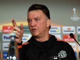 Louis van Gaal points his wife's favourite finger at a journalist on February 17, 2016