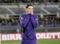 Mauro Zarate reacts during the Europa League game between Fiorentina and Tottenham Hotspur on February 18, 2016