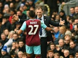 Slaven Bilic embraces Dimitri Payet during the FA Cup game between Blackburn Rovers and West Ham United on February 20, 2016
