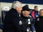 Alan Pardew and Tony Pulis prior to the Premier League match between West Bromwich Albion and Crystal Palace at The Hawthorns on February 27, 2016