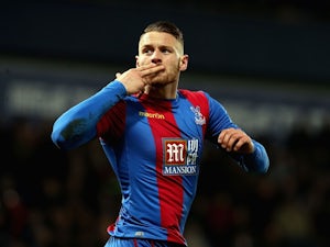Connor Wickham of Crystal Palace celebrates scoring against West Bromwich Albion at The Hawthorns on February 27, 2016 