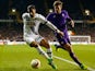 Nacer Chadli and Marcos Alonso in action during the Europa League game between Tottenham Hotspur and Fiorentina on February 25, 2016