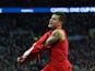 Philippe Coutinho celebrates scoring during the League Cup final between Liverpool and Manchester City on February 28, 2016