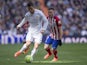 Saul Niguez and Cristiano Ronaldo in action during the La Liga game between Real Madrid and Atletico Madrid on February 27, 2016