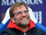 Jurgen Klopp beams during the Premier League game between Crystal Palace and Liverpool on March 6, 2016