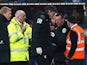 Kevin Friend receives treatment during the Premier League game between Bournemouth and Southampton on March 1, 2016