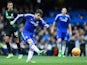Little Oscar takes a free kick during the Premier League game between Chelsea and Stoke City on March 5, 2016